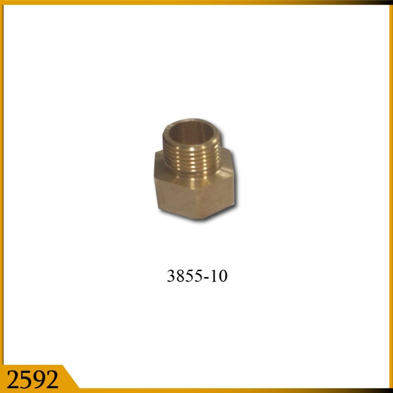 NIPPLE 1/2 IN 3/8 OUT BRASS (2592)